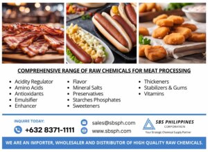 SBS Philippines Corporation Your Source for Raw Chemicals in Meat Processing